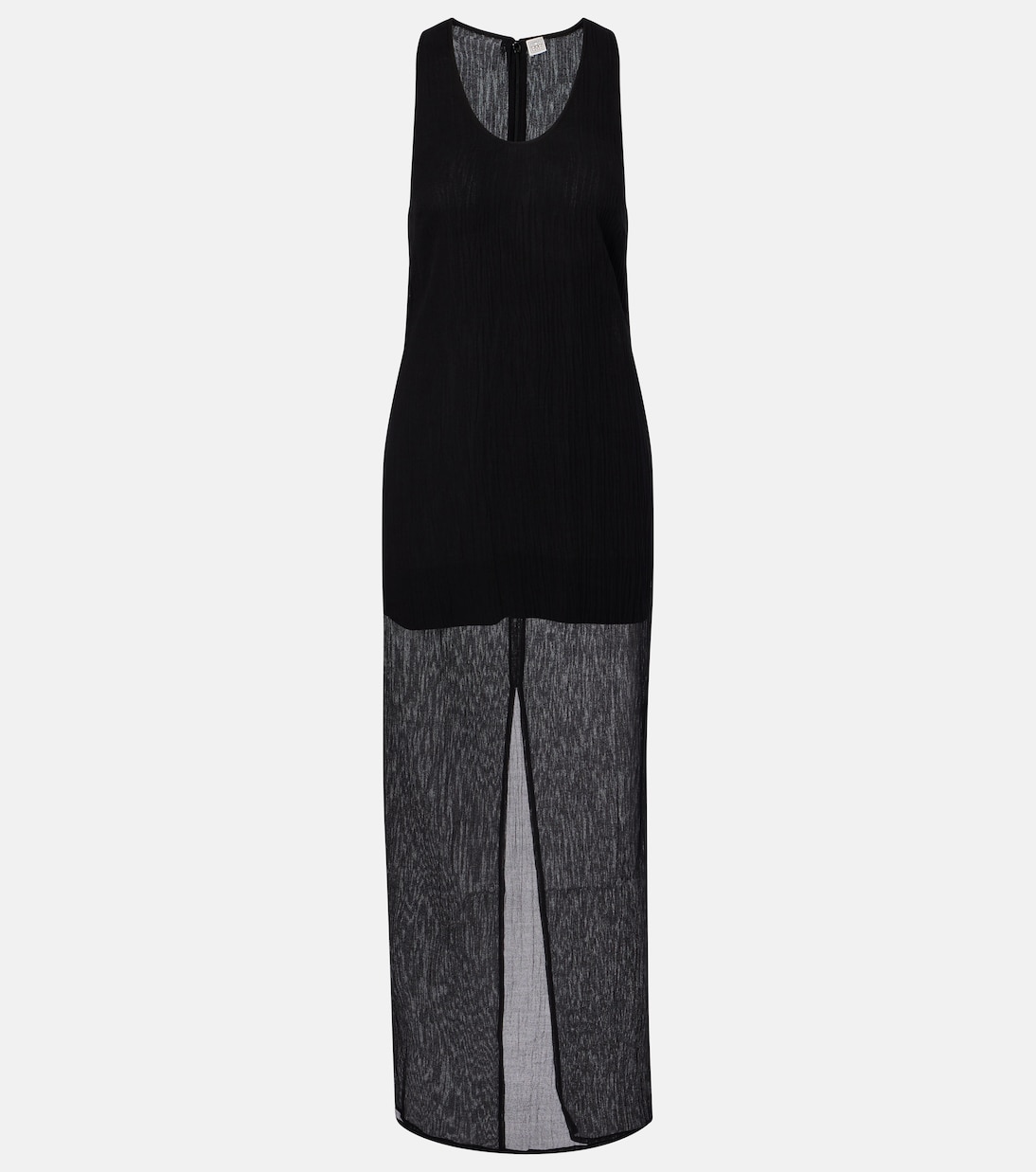 Полупрозрачное макси-платье из хлопка и шелка Toteme, черный
Полупрозрачное макси-платье из хлопка и шелка Toteme, черный