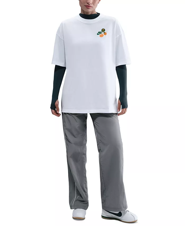 Женская спортивная футболка свободного кроя с короткими рукавами и графическим принтом Nike, белый
Женская спортивная футболка свободного кроя с короткими рукавами и графическим принтом Nike, белый