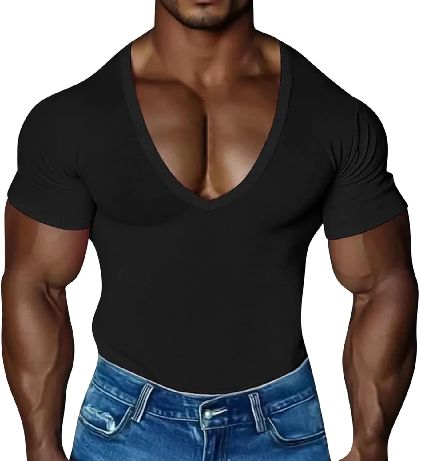 Мужская футболка Deep V Neck Stretch Muscle для тренировок Cambkatl
Мужская футболка Deep V Neck Stretch Muscle для тренировок Cambkatl