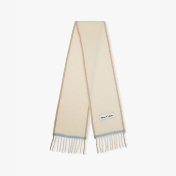 Вязаный шарф Brand-Patch Acne Studios, белый
Вязаный шарф Brand-Patch Acne Studios, белый