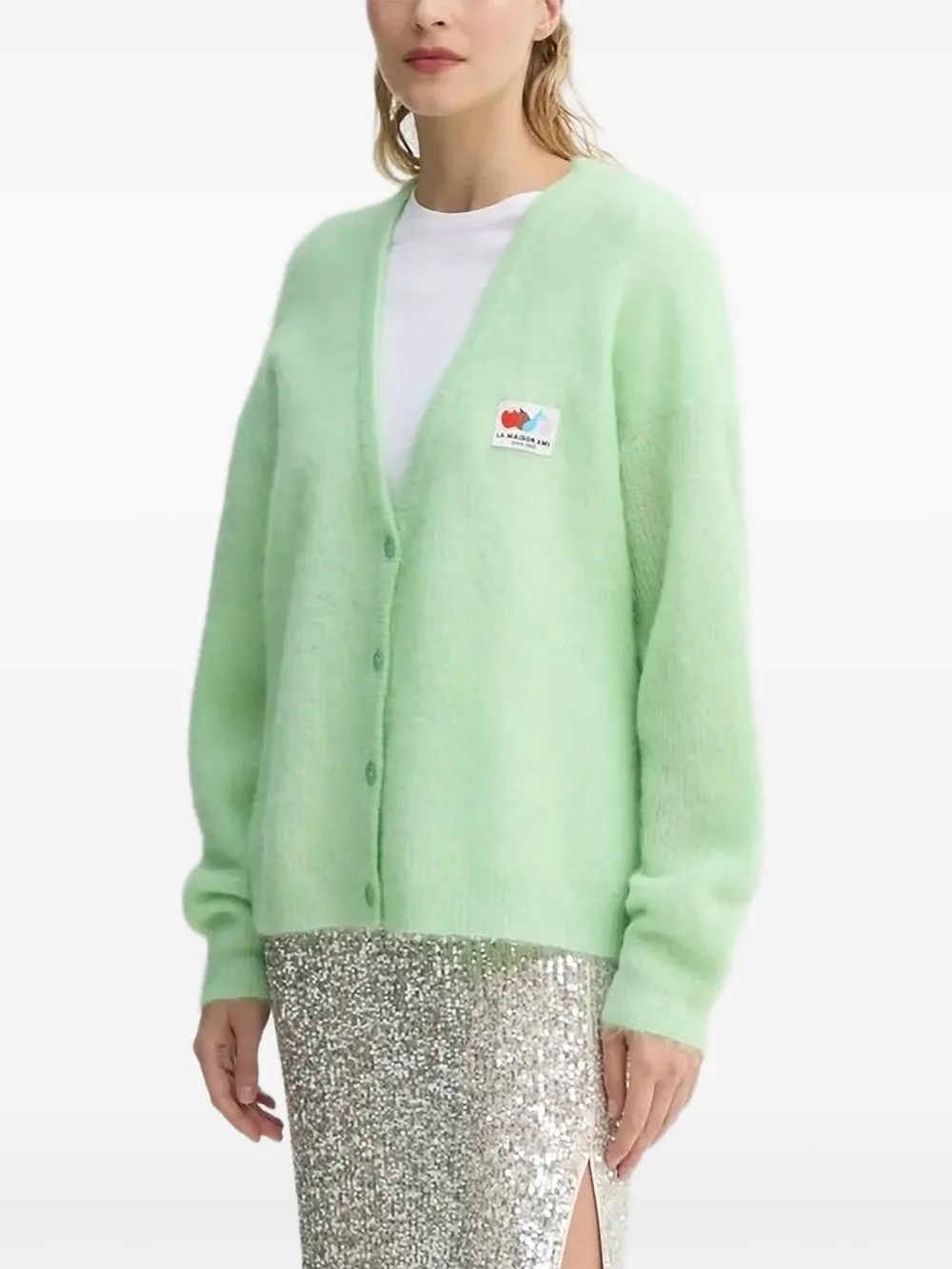 Кардиган с нашивкой-логотипом American Vintage, зеленый
Кардиган с нашивкой-логотипом American Vintage, зеленый