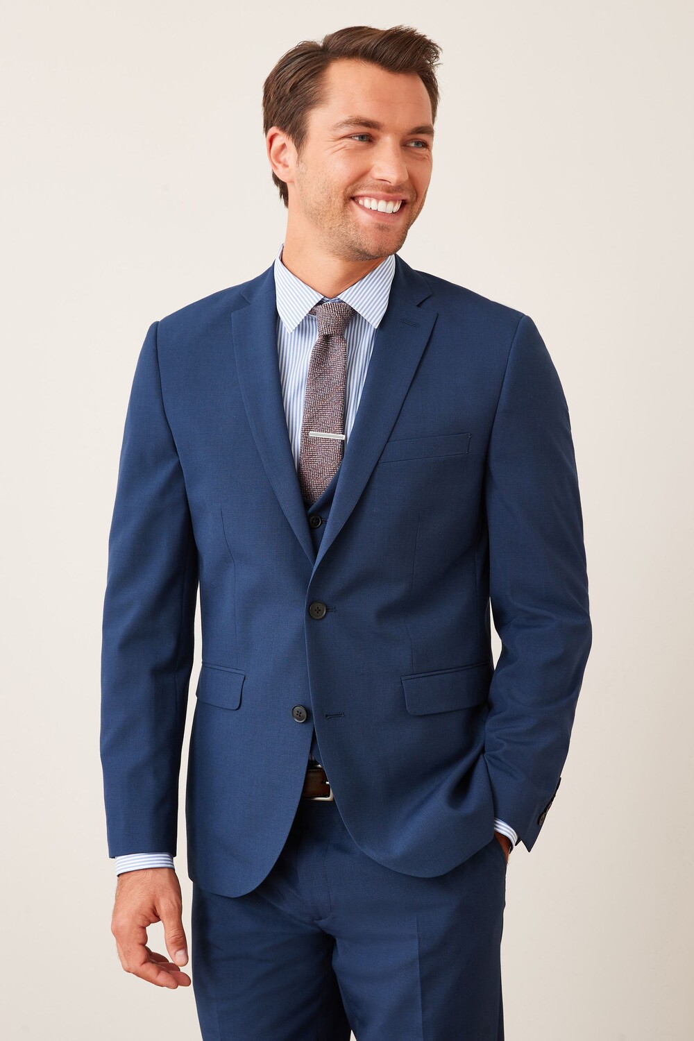 Фактурный пиджак из смесовой шерсти Next, синий
Фактурный пиджак из смесовой шерсти Next, синий