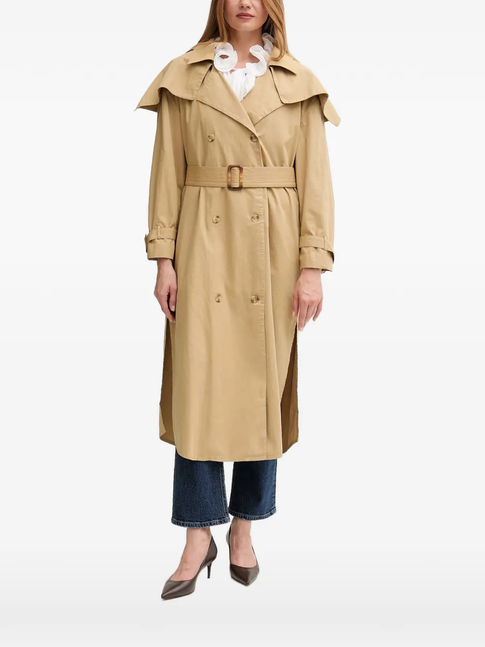 Пальто с цветочной вышивкой и поясом Hoss Intropia, нейтральный
Пальто с цветочной вышивкой и поясом Hoss Intropia, нейтральный