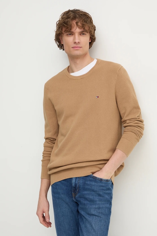 Хлопковый свитер Tommy Hilfiger, коричневый
Хлопковый свитер Tommy Hilfiger, коричневый