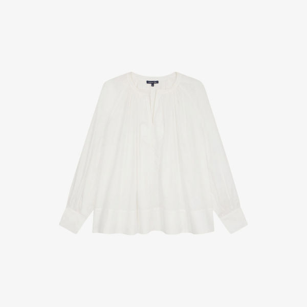 Хлопковая рубашка Soeur с открытым воротом свободного кроя, бежевый
Хлопковая рубашка Soeur с открытым воротом свободного кроя, бежевый