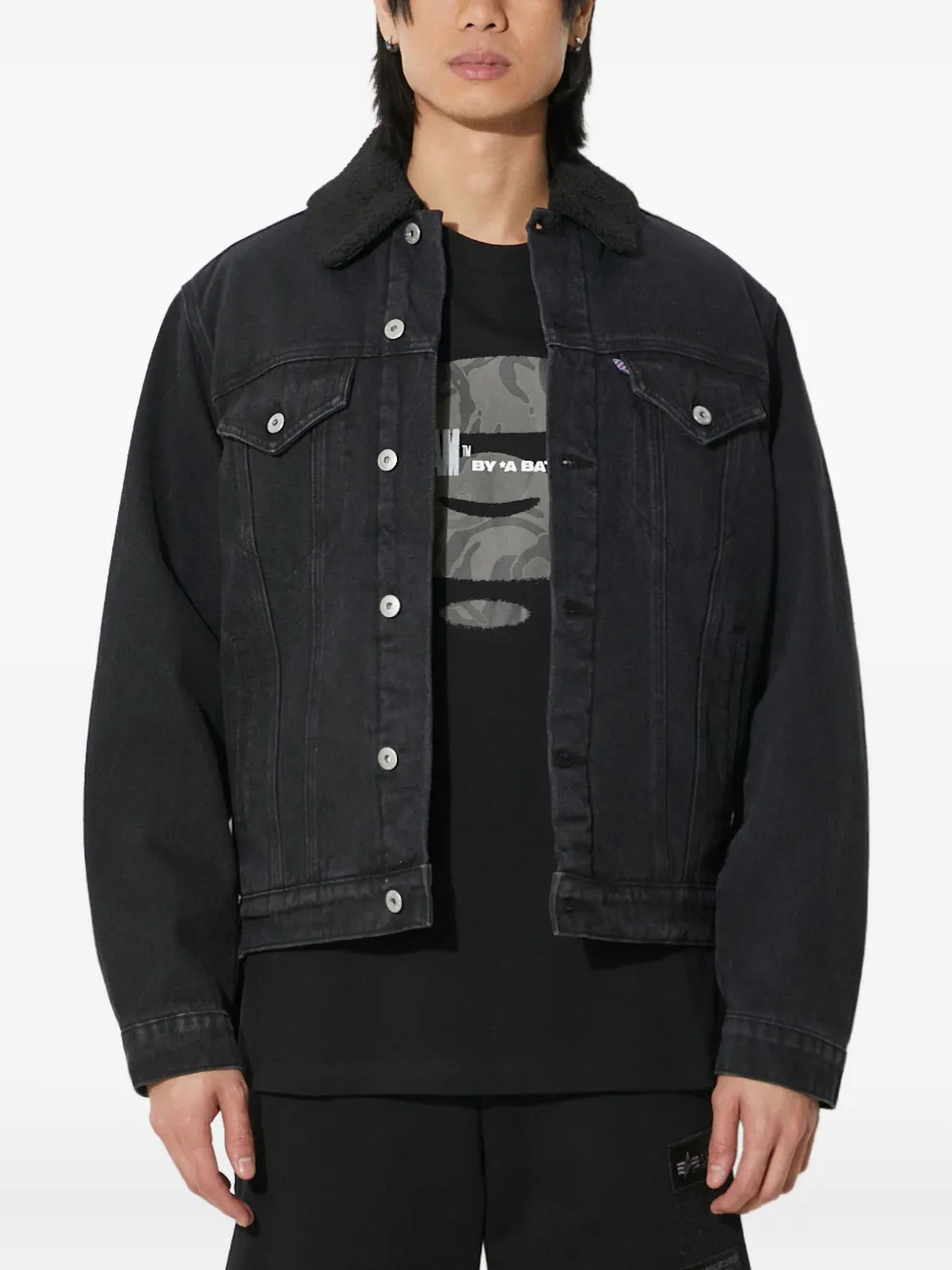 Джинсовая куртка с воротником из шерпы ICECREAM, черный
Джинсовая куртка с воротником из шерпы ICECREAM, черный