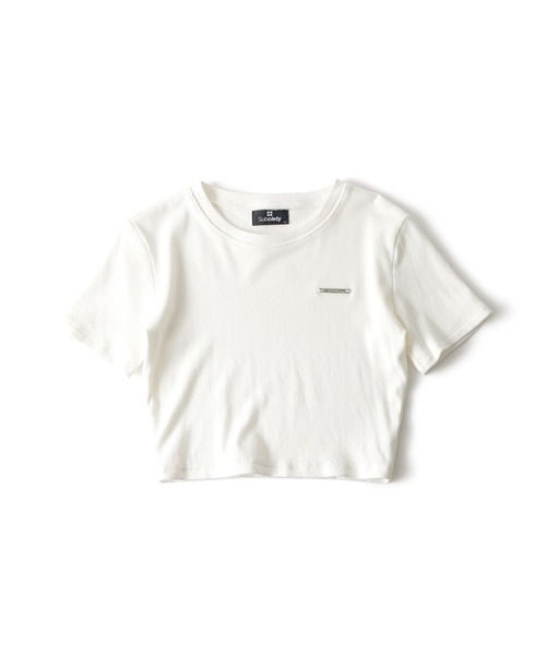 Женский топ с латунным логотипом в рубчик Subciety, белый
Женский топ с латунным логотипом в рубчик Subciety, белый