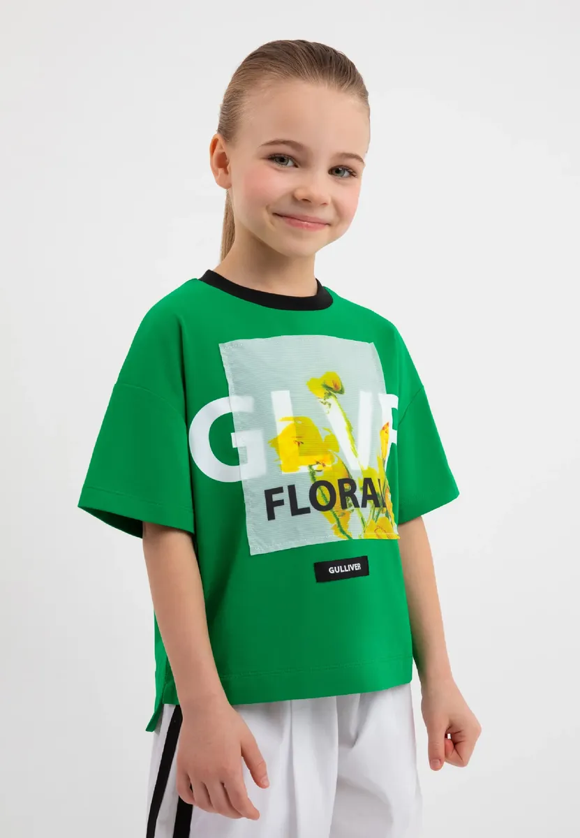 Футболка Gulliver с принтом спереди, зеленый
Футболка Gulliver с принтом спереди, зеленый