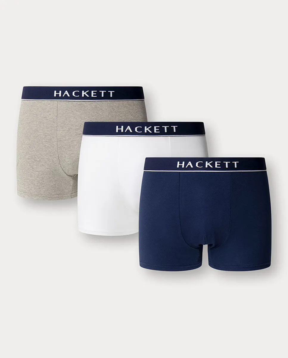 Набор из трех мужских вязаных боксерских шорт комбинированных Hackett, серый
Набор из трех мужских вязаных боксерских шорт комбинированных Hackett, серый