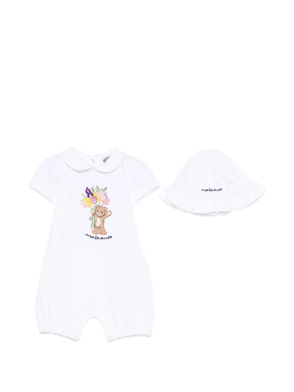 Комбинезон с принтом медвежонка Moschino Kids, белый
Комбинезон с принтом медвежонка Moschino Kids, белый
