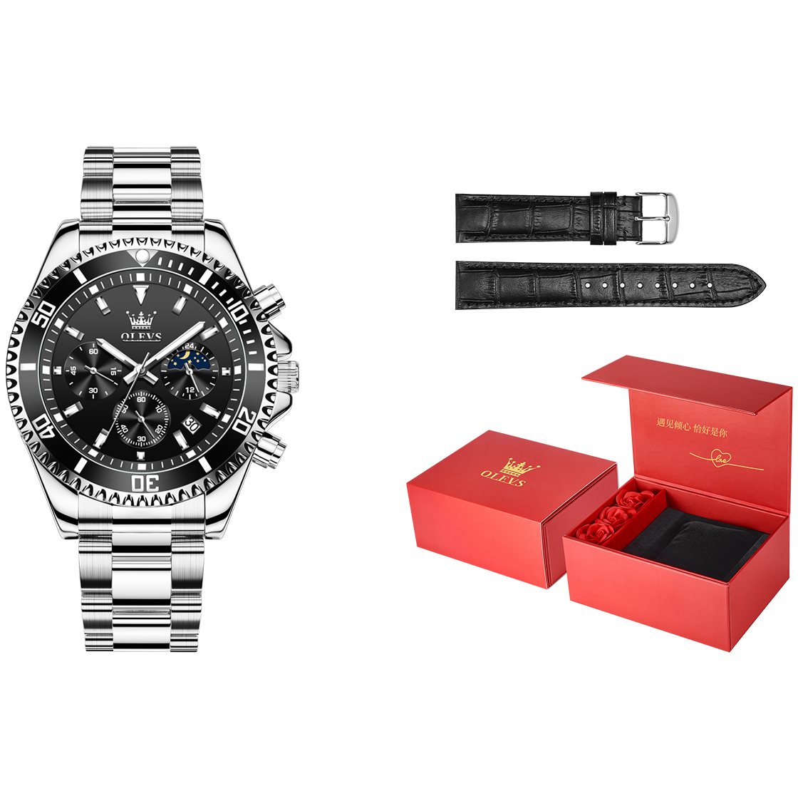 OLEVS Часы Quartz Movement Watch Men's Watch Black Dial
OLEVS Часы Quartz Movement Watch Men's Watch Black Dial