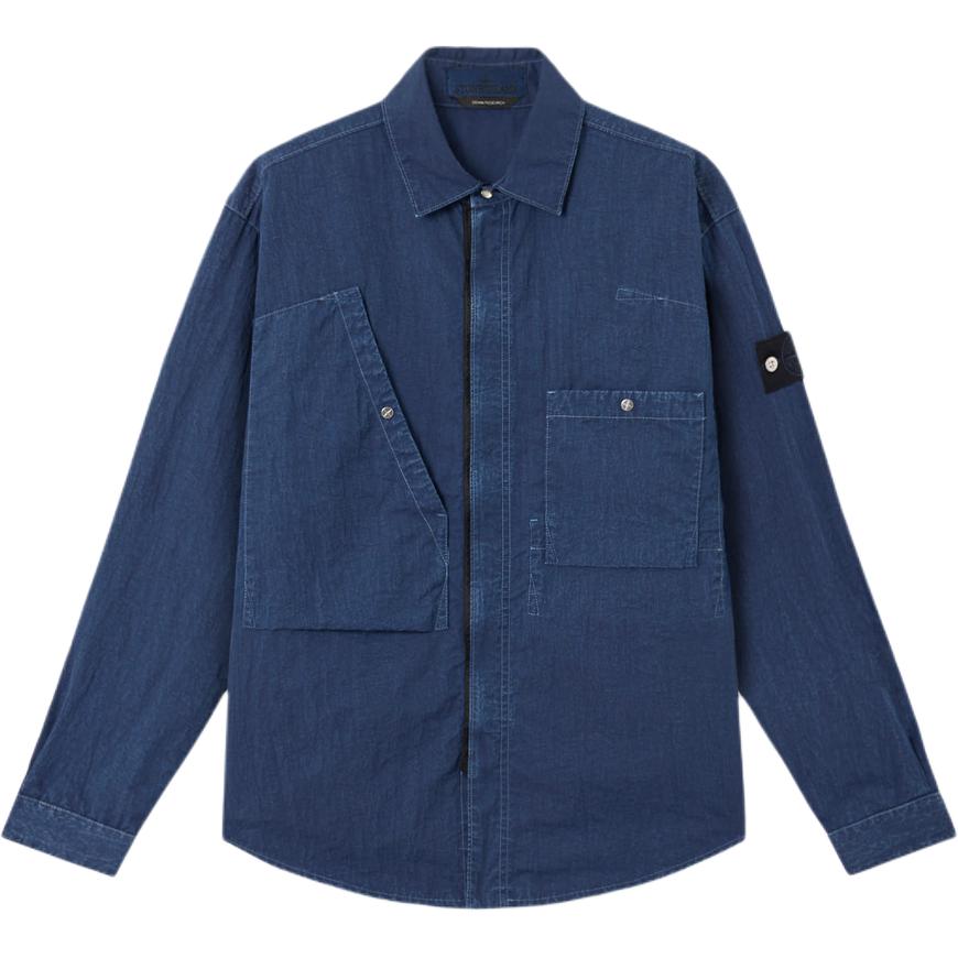 Джимовая рубашка мужская STONE ISLAND, индиго
Джимовая рубашка мужская STONE ISLAND, индиго