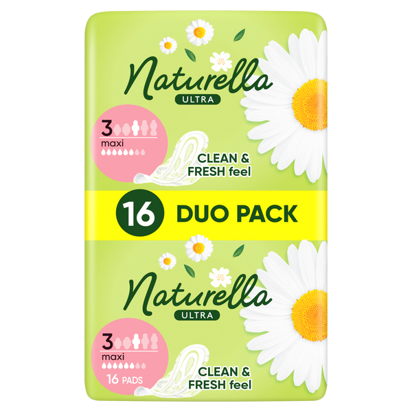 Гигиенические прокладки, 16 шт./1 упаковка. Naturella Ultra maxi camomile
Гигиенические прокладки, 16 шт./1 упаковка. Naturella Ultra maxi camomile