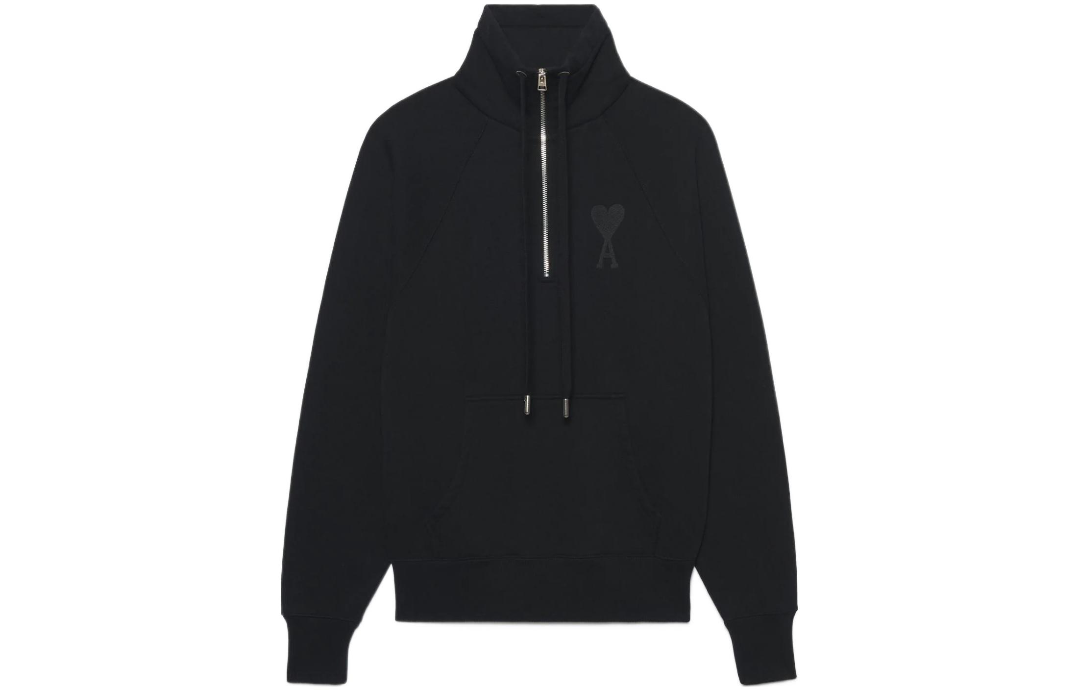 Футболка с вышитым логотипом Ami на молнии до половины AMIPARIS, черный
Футболка с вышитым логотипом Ami на молнии до половины AMIPARIS, черный