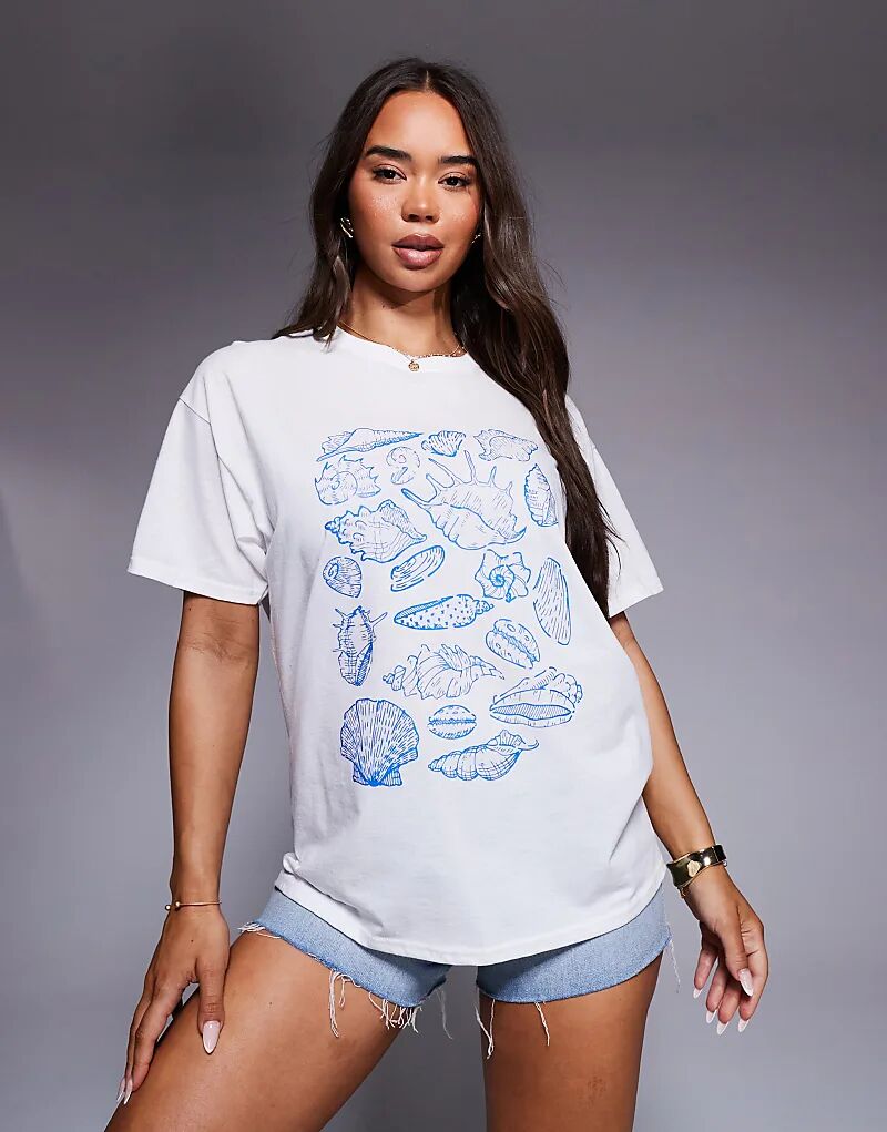 Футболка свободного кроя Missy Empire с рисунком ракушек белого цвета Missyempire
Футболка свободного кроя Missy Empire с рисунком ракушек белого цвета Missyempire