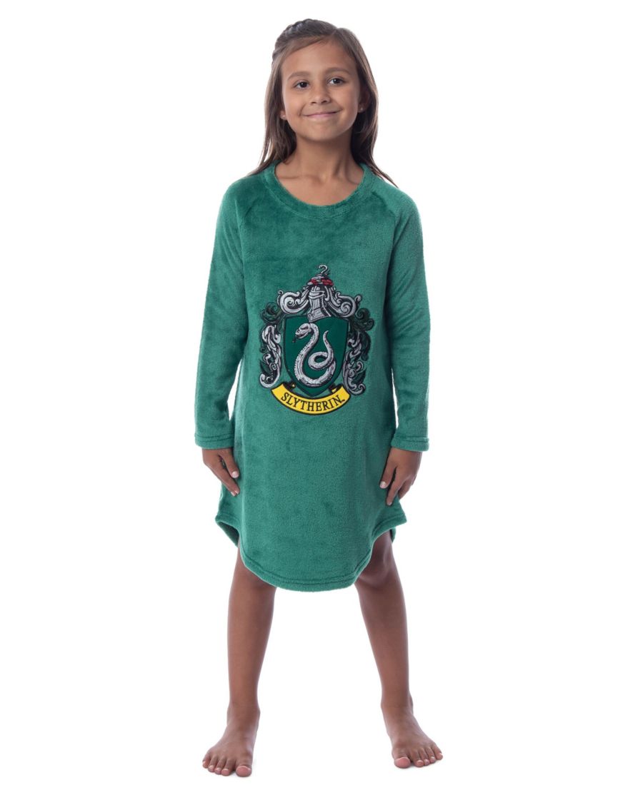 Детская флисовая пижама-ночная рубашка с длинными рукавами и гербом факультетов Хогвартса - для всех факультетов Harry Potter, Green
Детская флисовая пижама-ночная рубашка с длинными рукавами и гербом факультетов Хогвартса - для всех факультетов Harry Potter, Green