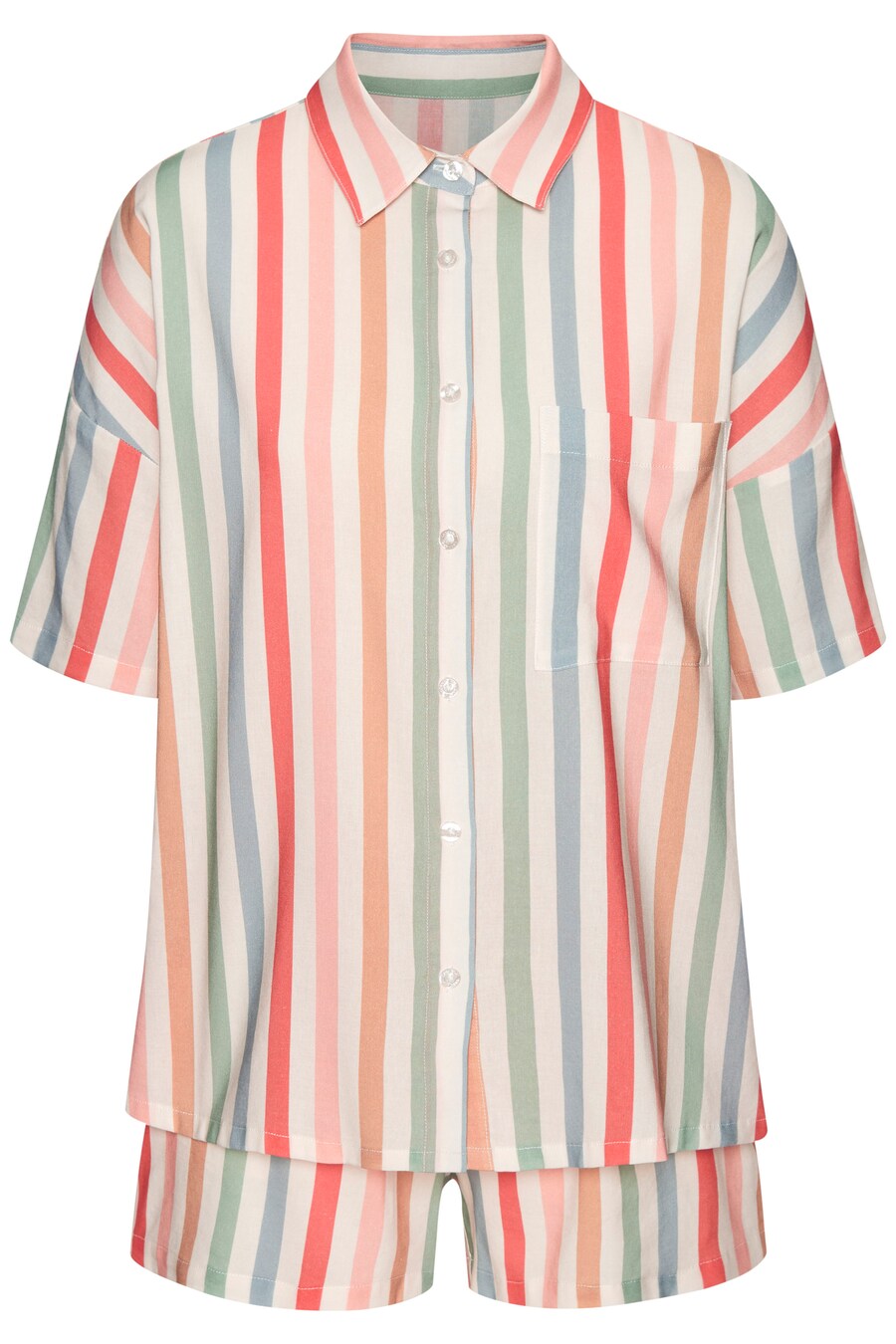 Короткий пижамный комплект LASCANA, разноцветный 
Короткий пижамный комплект LASCANA, разноцветный