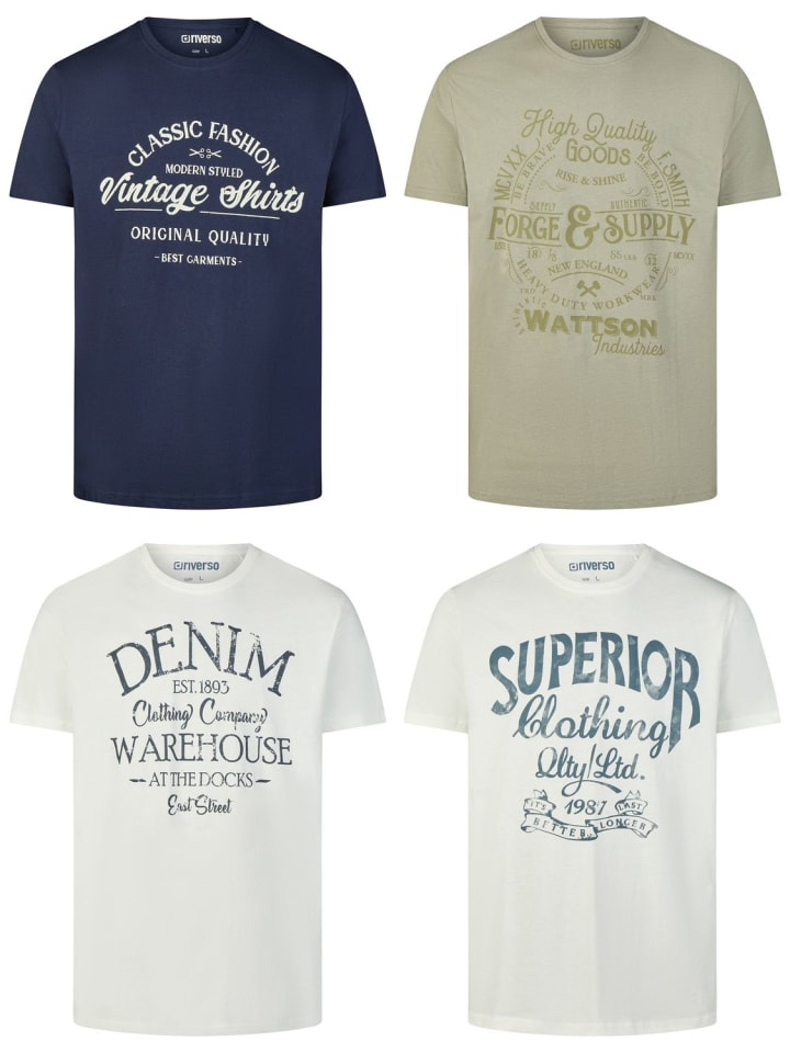 Набор из 4 разноцветных футболок RIVLeon
Набор из 4 разноцветных футболок RIVLeon