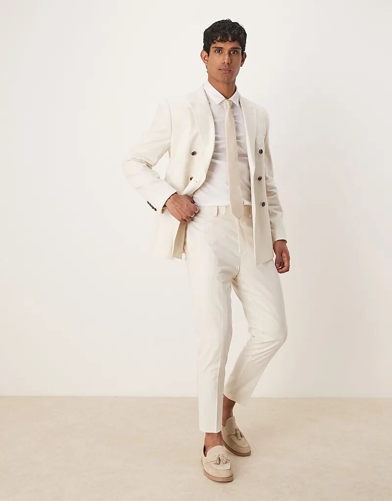 Зауженные брюки из льняной смеси ASOS DESIGN цвета экрю — CREAM
Зауженные брюки из льняной смеси ASOS DESIGN цвета экрю — CREAM