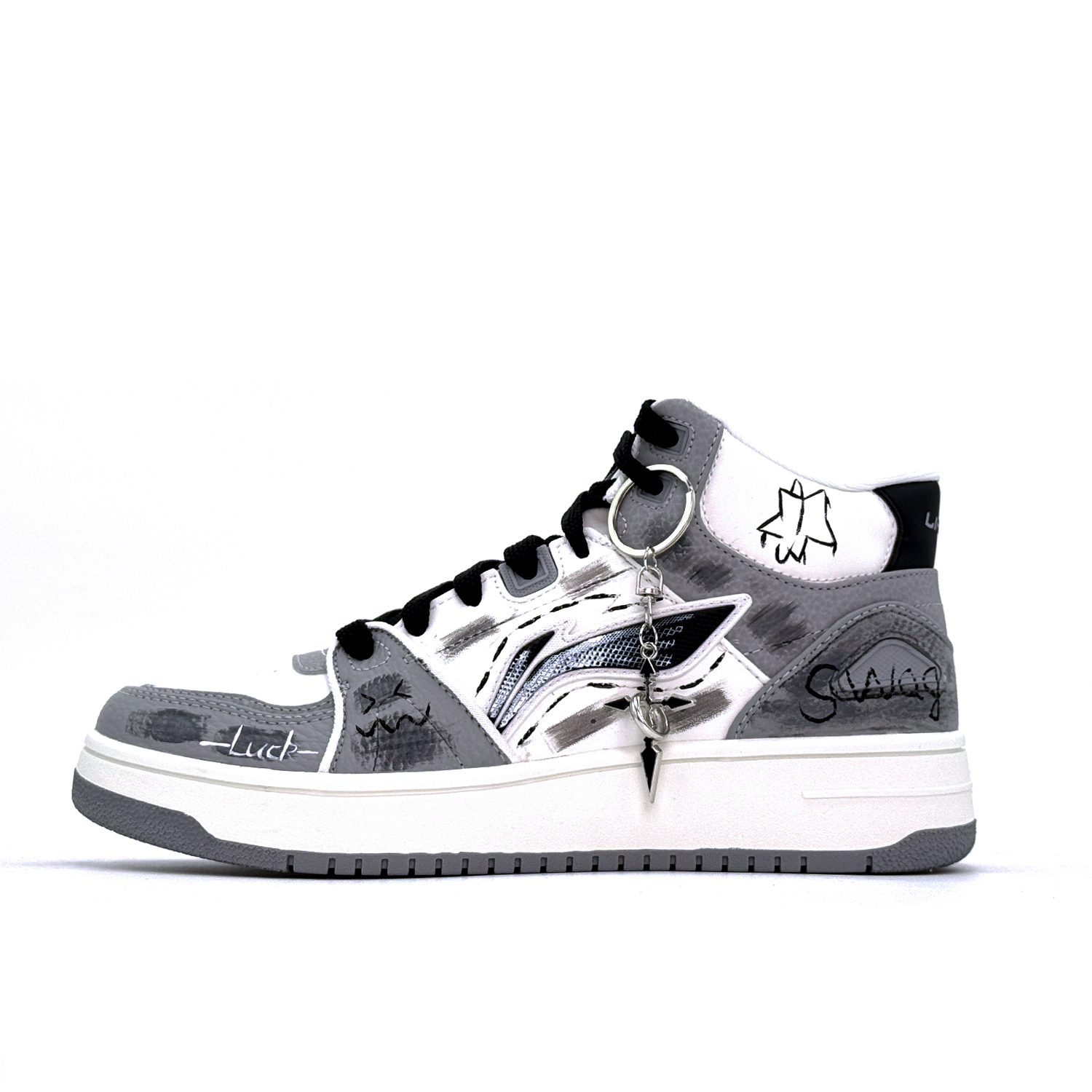 LINING Кроссовки Tianji HI Demon Mid top мужские черно-серые
LINING Кроссовки Tianji HI Demon Mid top мужские черно-серые