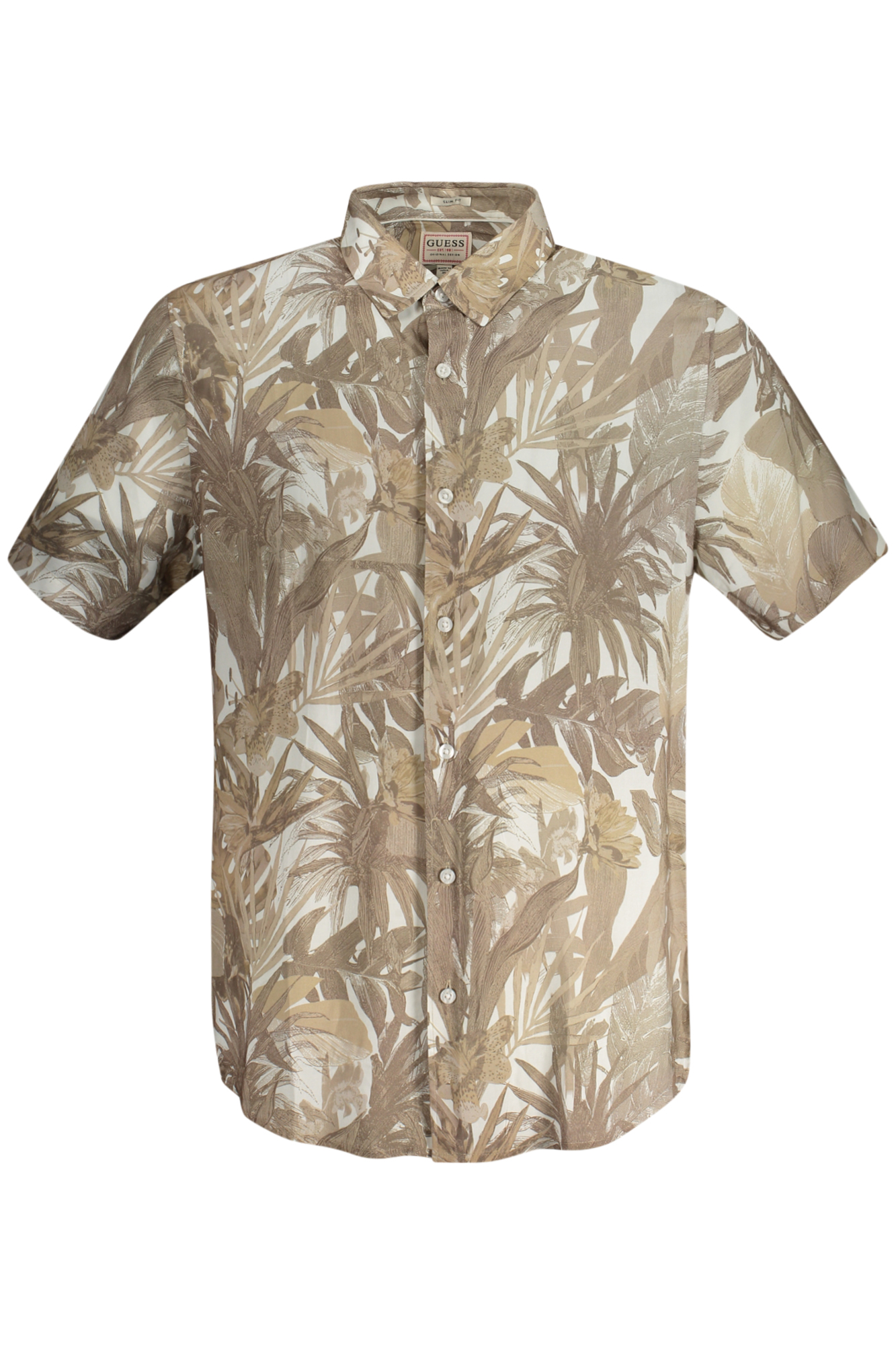 Рубашка мужская Guess Jeans с коротким рукавом и тропическим принтом, бежевый
Рубашка мужская Guess Jeans с коротким рукавом и тропическим принтом, бежевый