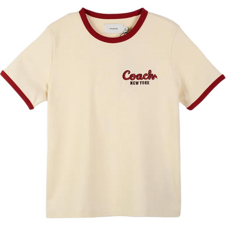 COACH Футболка женская бежевая, Бежевый, COACH Футболка женская бежевая
COACH Футболка женская бежевая, Бежевый, COACH Футболка женская бежевая