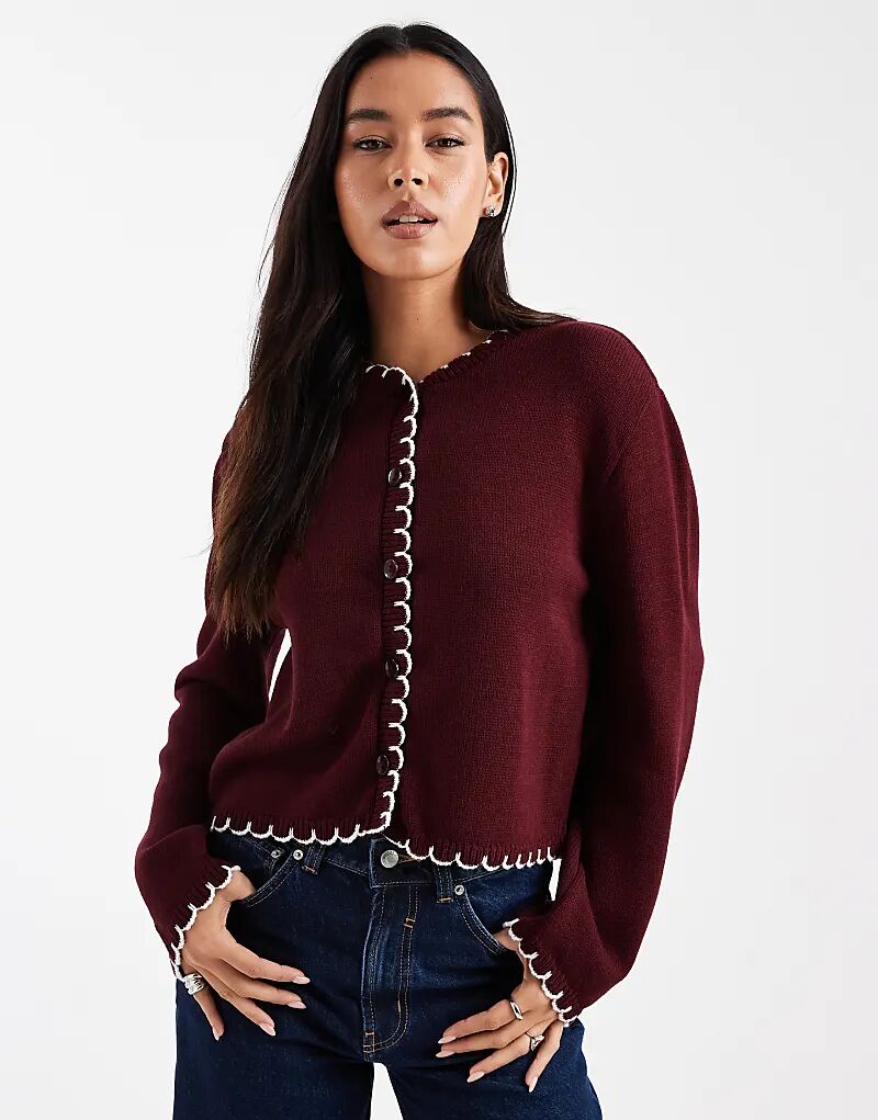 Кардиган Miss Selfridge, связанный крючком, сливового цвета
Кардиган Miss Selfridge, связанный крючком, сливового цвета