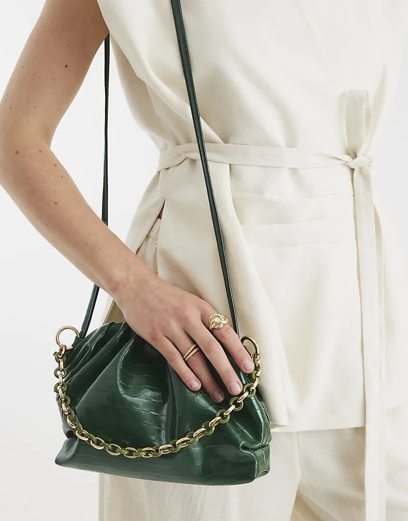 Сумка через плечо River Island Chain спереди со сборками зеленого цвета
Сумка через плечо River Island Chain спереди со сборками зеленого цвета