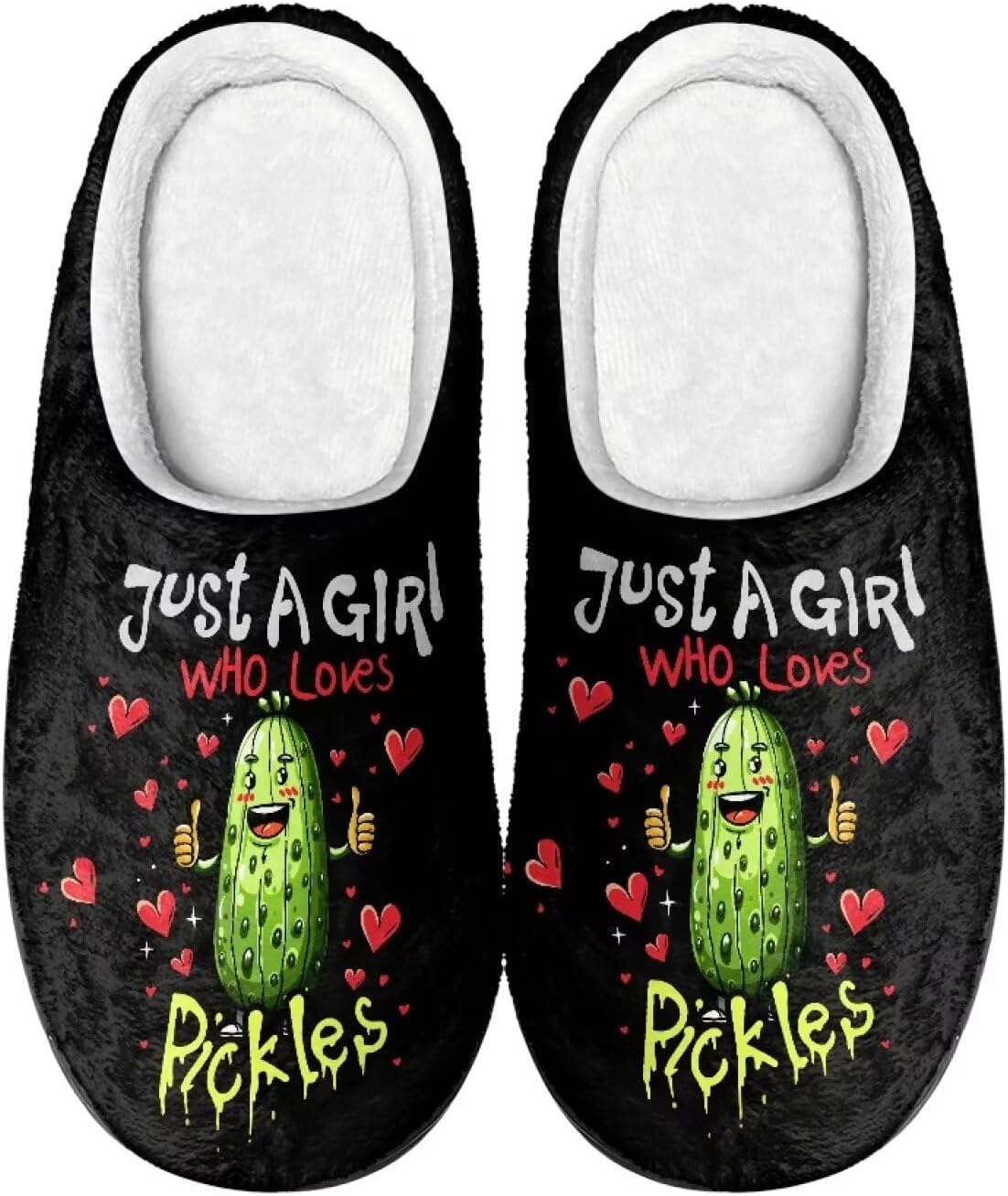 Домашние тапочки Poceacles для женщин и мужчин, мягкие пушистые тапочки с антискользящей подошвой для дома и путешествий, Just a Girl Who Loves Pickles
Домашние тапочки Poceacles для женщин и мужчин, мягкие пушистые тапочки с антискользящей подошвой для дома и путешествий, Just a Girl Who Loves Pickles