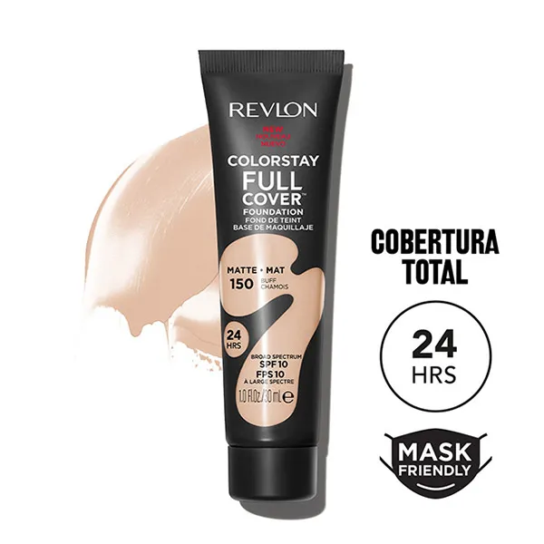 Матовая основа под макияж с полным покрытием Colorstay Full Cover Foundation Revlon, цвет buff
Матовая основа под макияж с полным покрытием Colorstay Full Cover Foundation Revlon, цвет buff