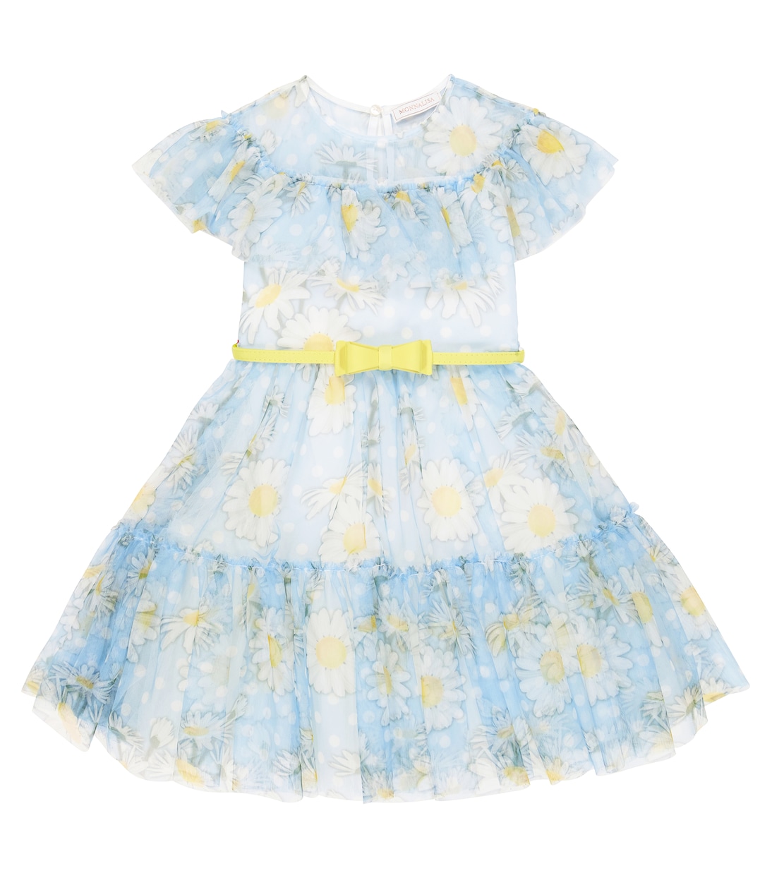 Платье из цветочного тюля с поясом Monnalisa, синий
Платье из цветочного тюля с поясом Monnalisa, синий