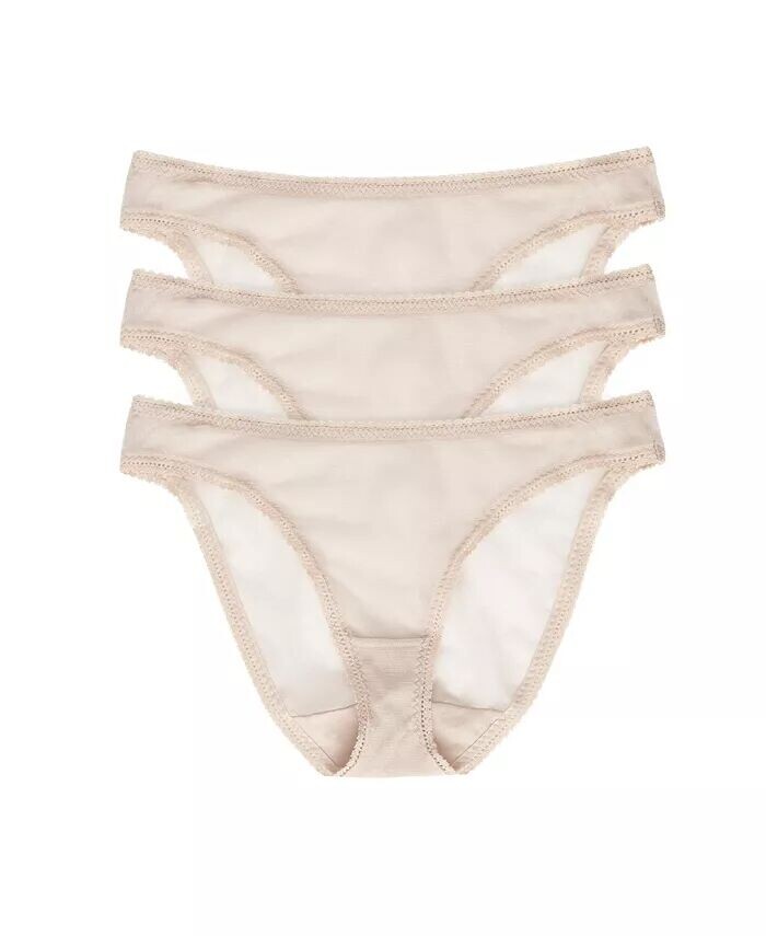 Комплект нижнего белья-бикини с сетчатыми вставками на бедрах, 3 шт On Gossamer, коричневый/бежевый
Комплект нижнего белья-бикини с сетчатыми вставками на бедрах, 3 шт On Gossamer, коричневый/бежевый