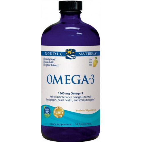 Nordic Naturals, Omega 3 1560 мг со вкусом лимона 473 мл
Nordic Naturals, Omega 3 1560 мг со вкусом лимона 473 мл