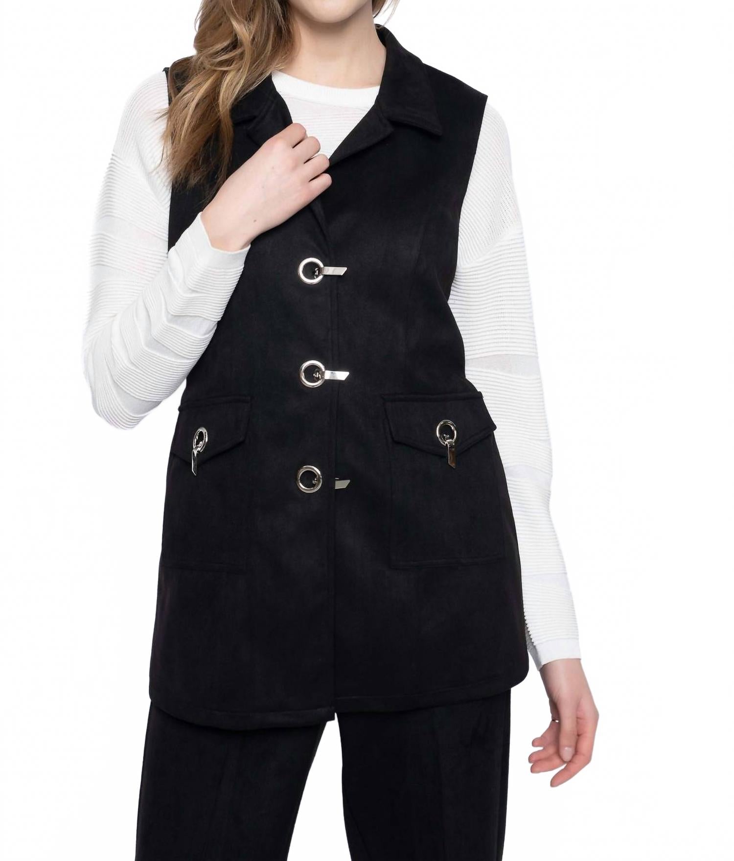 PICADILLY Жилет с поясом и карманами, черный
PICADILLY Жилет с поясом и карманами, черный
