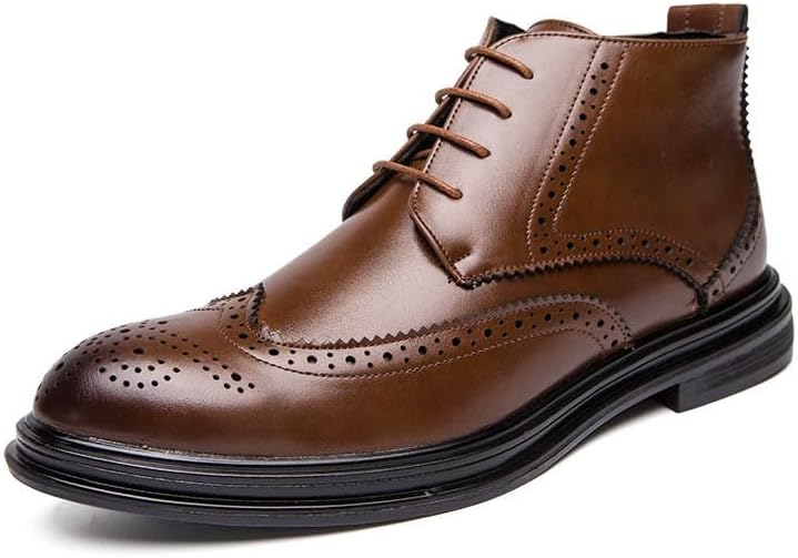 Мужские ботинки-оксыфорд из натуральной кожи с крылышками и перфорацией, на молнии сбоку, с удобной нескользящей подошвой, повседневные деловые ботинки на шнуровке, ретро высокие ботинки для офиса и официальной одежды Adkgbe, коричневый
Мужские ботинки-оксыфорд из натуральной кожи с крылышками и перфорацией, на молнии сбоку, с удобной нескользящей подошвой, повседневные деловые ботинки на шнуровке, ретро высокие ботинки для офиса и официальной одежды Adkgbe, коричневый