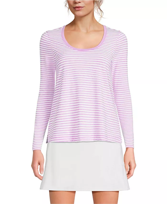 Женская футболка Power Performance с длинным рукавом и круглым вырезом Lands' End, фиолетовый
Женская футболка Power Performance с длинным рукавом и круглым вырезом Lands' End, фиолетовый