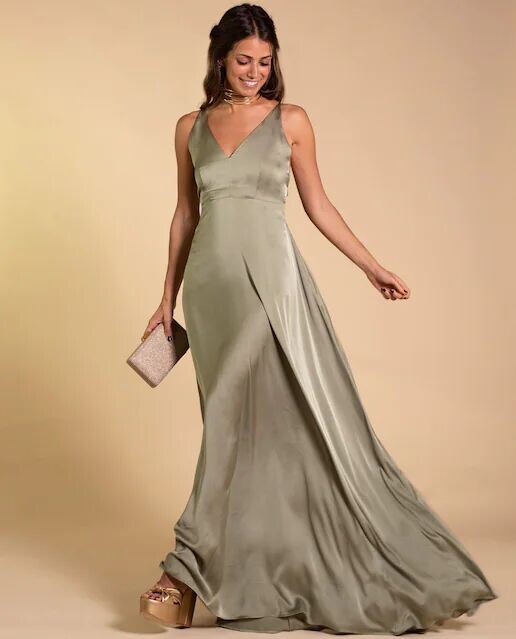 Длинное атласное платье The-Are, зеленый
Длинное атласное платье The-Are, зеленый