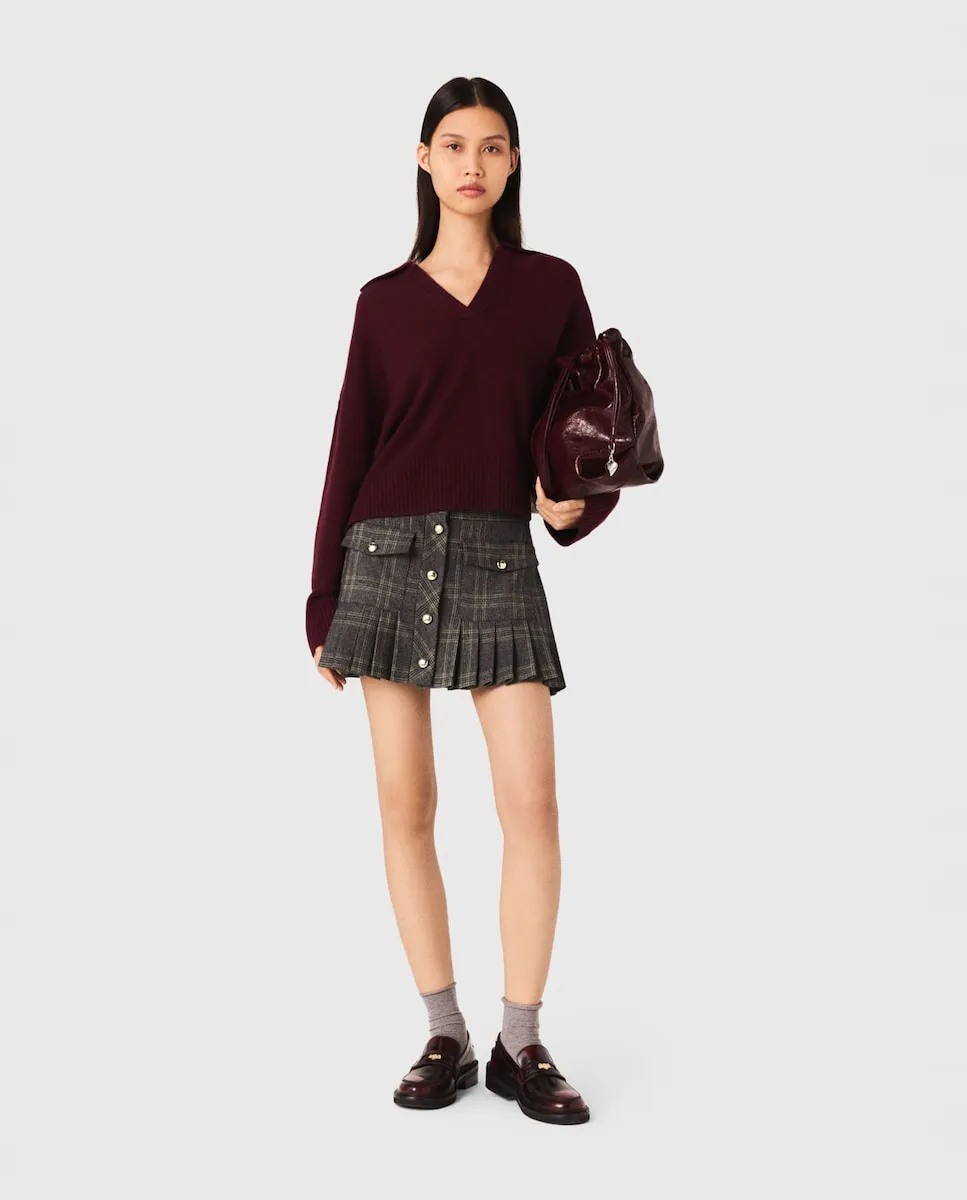 Короткая плиссированная юбка в клетку Maje, серый
Короткая плиссированная юбка в клетку Maje, серый