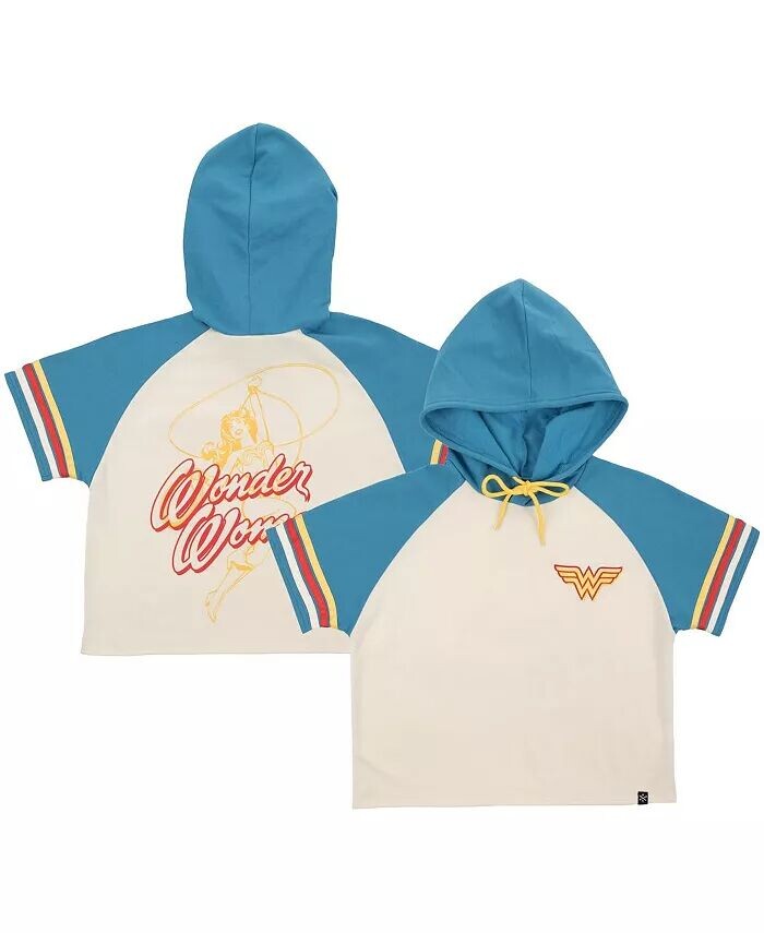 Женская кремовая укороченная толстовка с капюшоном Wonder Woman с коротким рукавом и реглан Heroes & Villains
Женская кремовая укороченная толстовка с капюшоном Wonder Woman с коротким рукавом и реглан Heroes & Villains