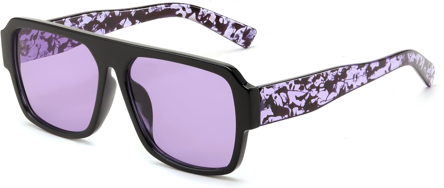 Солнцезащитные очки FEISEDY квадратной формы для женщин и мужчин, прямоугольной формы, классические солнцезащитные очки с толстой оправой, защита от ультрафиолета UV400, артикул B0166, Black Frame & Purple Lens
Солнцезащитные очки FEISEDY квадратной формы для женщин и мужчин, прямоугольной формы, классические солнцезащитные очки с толстой оправой, защита от ультрафиолета UV400, артикул B0166, Black Frame & Purple Lens