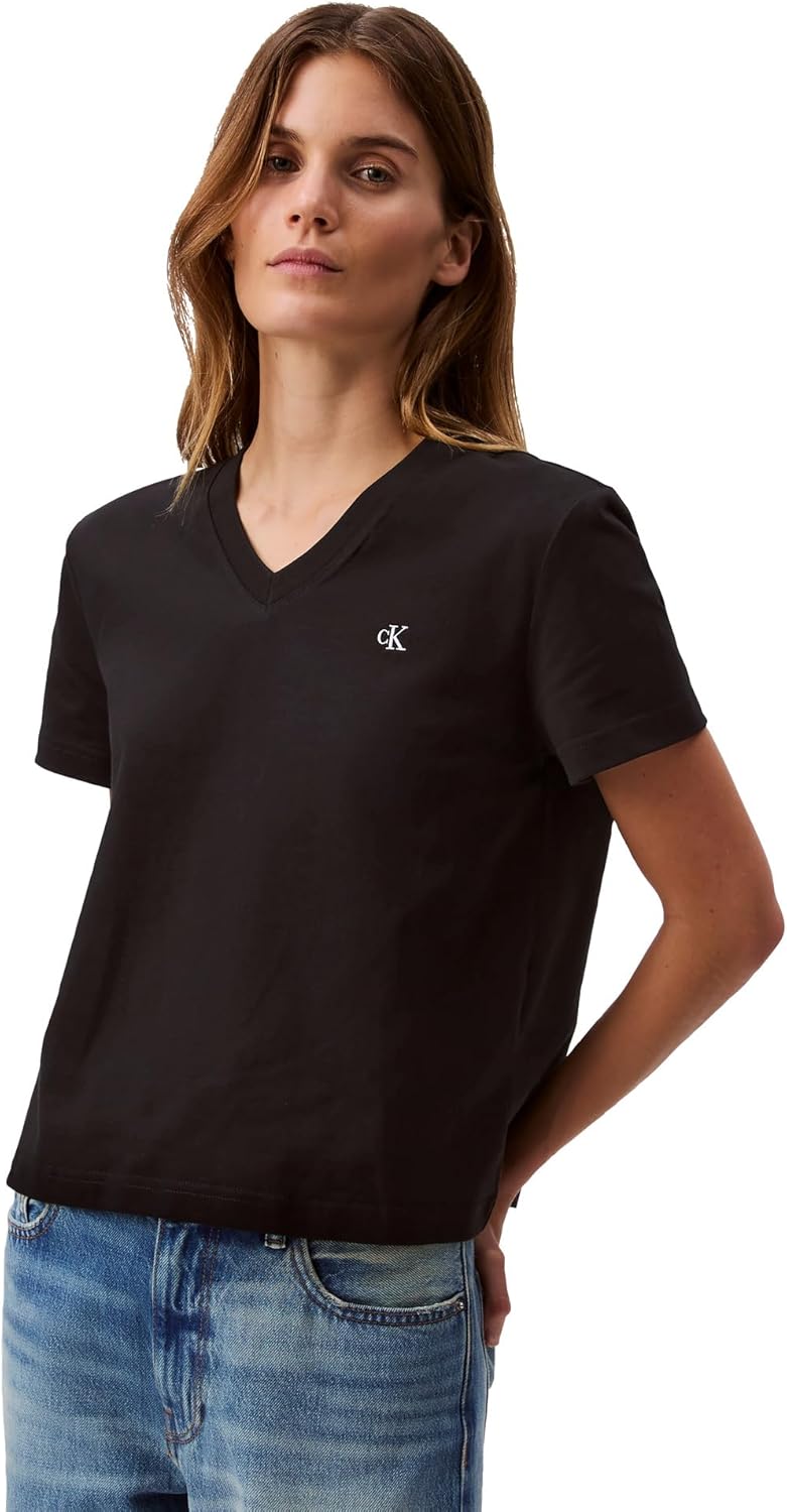 Женская футболка с V-образным вырезом и логотипом Calvin Klein Archive, Black
Женская футболка с V-образным вырезом и логотипом Calvin Klein Archive, Black
