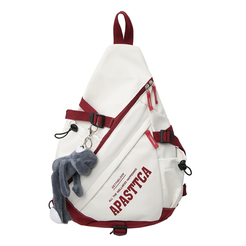 DCLOUD Нейлоновая наплечная сумка через плечо унисекс черный красный зеленый серый, Red with Gray Frog