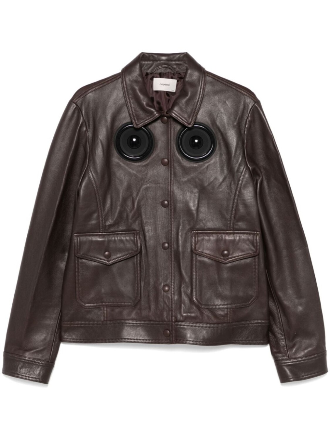Кожаная куртка с аппликацией Coperni, коричневый
Кожаная куртка с аппликацией Coperni, коричневый