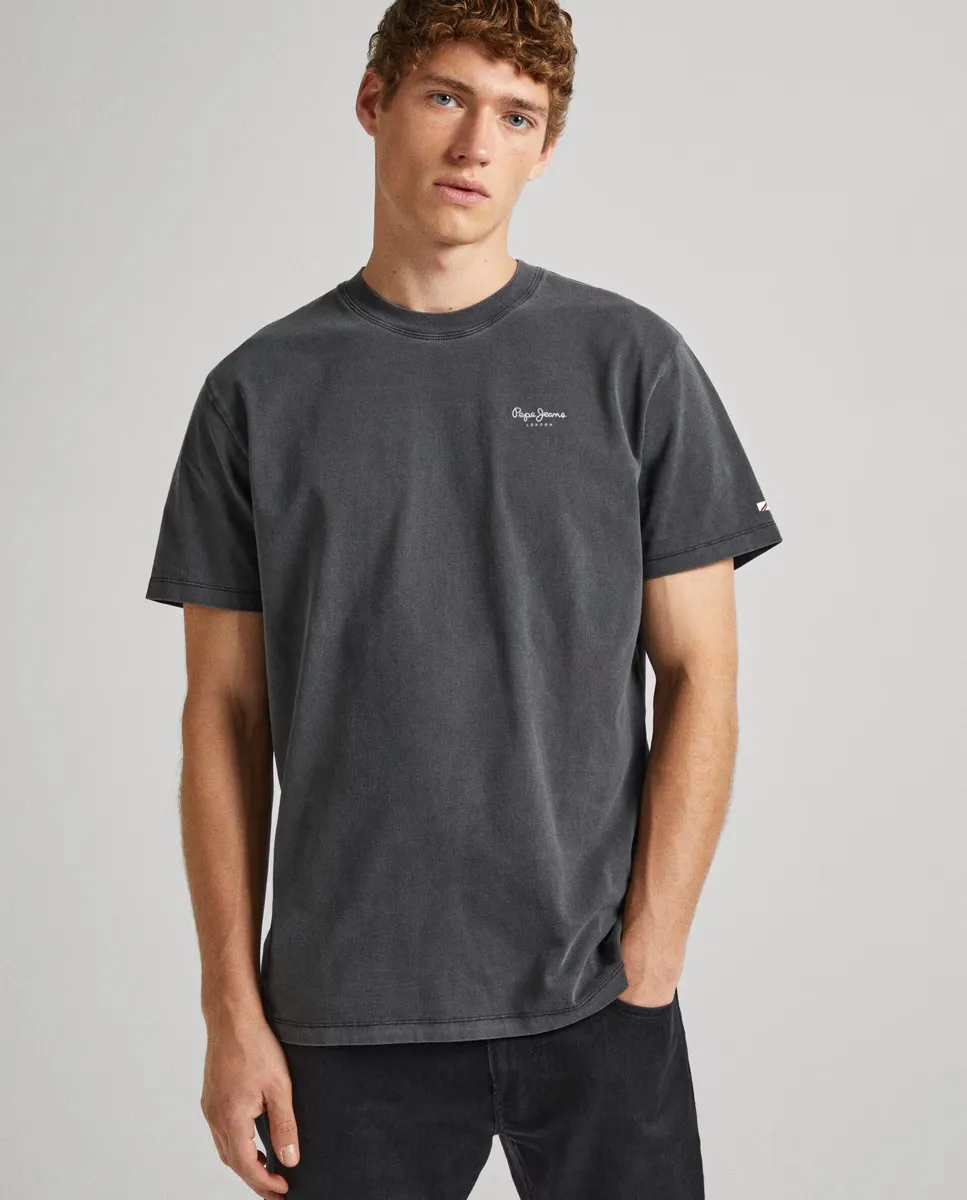 Мужская однотонная футболка с короткими рукавами Pepe Jeans, черный
Мужская однотонная футболка с короткими рукавами Pepe Jeans, черный