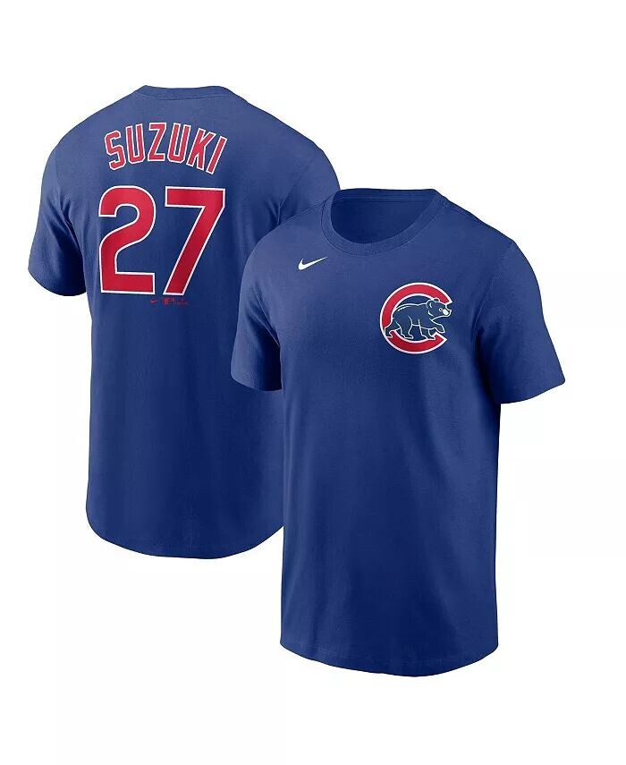 Мужская футболка Seiya Suzuki Royal Chicago Cubs с именем и номером игрока Nike, синий
Мужская футболка Seiya Suzuki Royal Chicago Cubs с именем и номером игрока Nike, синий