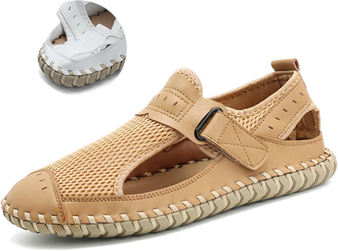 Мужские сандалии с сеткой, быстро сохнущие, противоскользящие для пляжа, удобные закрытые с носком, на липучке, для походов и водных видов спорта, для бассейна, пляжей, серфинга и прогулок по воде Etoryoox, хаки
Мужские сандалии с сеткой, быстро сохнущие, противоскользящие для пляжа, удобные закрытые с носком, на липучке, для походов и водных видов спорта, для бассейна, пляжей, серфинга и прогулок по воде Etoryoox, хаки