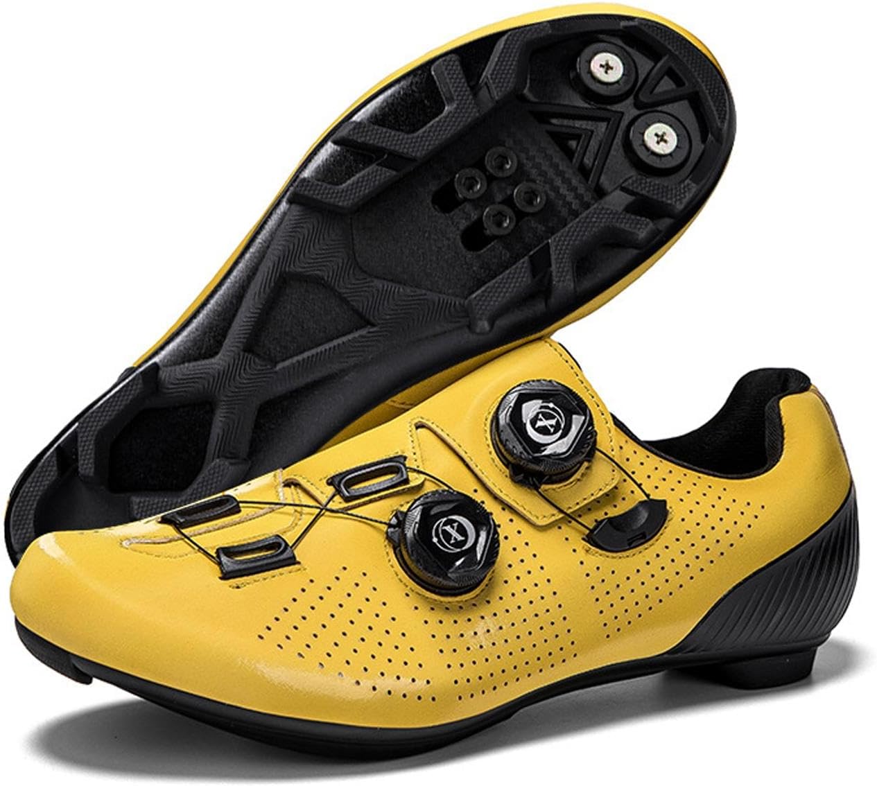 Велосипедные туфли для мужчин и женщин, шоссейные/MTB - система самозапирающихся SPD, легкие и дышащие велотуфли с плоской подошвой для дороги и бездорожья (унисекс) Wttagkl, желтый
Велосипедные туфли для мужчин и женщин, шоссейные/MTB - система самозапирающихся SPD, легкие и дышащие велотуфли с плоской подошвой для дороги и бездорожья (унисекс) Wttagkl, желтый