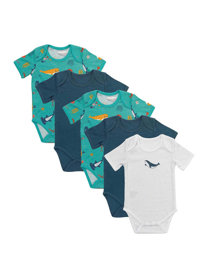 Schlummersack Детские бодики с короткими рукавами из органического хлопка, 5 штук, светло-голубой цвет
Schlummersack Детские бодики с короткими рукавами из органического хлопка, 5 штук, светло-голубой цвет