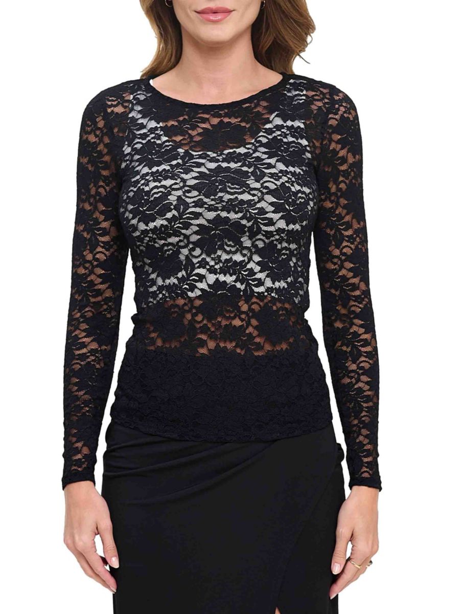 Кружевной топ с длинными рукавами Renee C., черный
Кружевной топ с длинными рукавами Renee C., черный