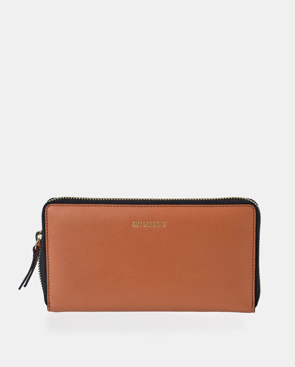 Большой кожаный кошелек на молнии Guy Laroche, оранжевый
Большой кожаный кошелек на молнии Guy Laroche, оранжевый
